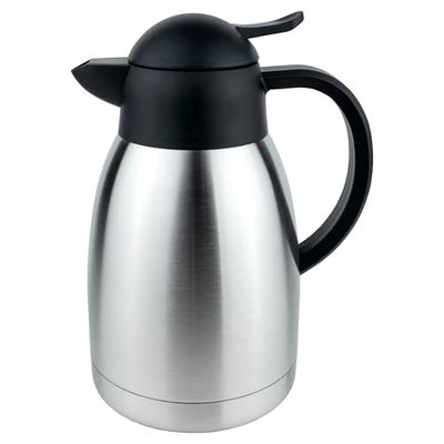Havaianas Pioneer Carafes à café intérieures sous vide, acier inoxydable, finition satinée, couvercle rond en plastique, 1,5 litre