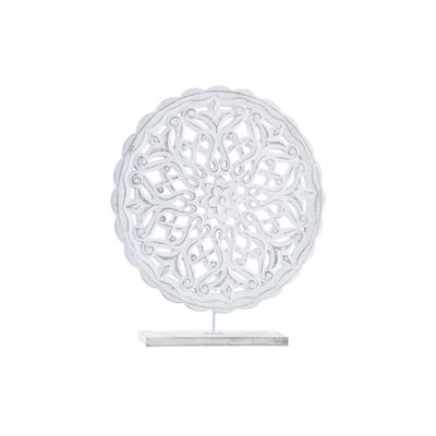 DECORACION MDF 40X7X45 Mandala Decape Blanco