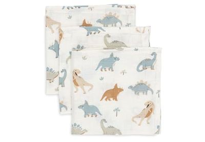 Jollein 537-848-67100 spuugdoekjes, mousseline, verpakking van 3 stuks, roarsome (31 x 31 cm)