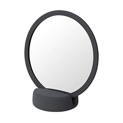 blomus 69160 - Specchio cosmetico con magnete, 17 x 9 x 18,5 cm, colore: Grigio