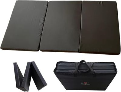 BabyDan Matelas de Voyage Pliable Extra épais, 60 x 120 x 4,5 cm, Noir, Parfait pour Les Week-Ends et Les Vacances