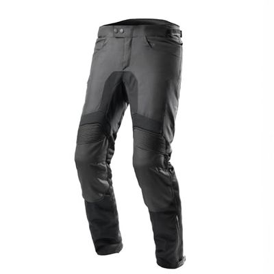 REBELHORN Jax Motorbroek voor heren, textiel, beschermers voor knieën en heupen, niveau 2, afneembaar Humax-membraan, grote ventilatie-inzetstukken van mesh, maten tot 10XL, Zwart, XXL