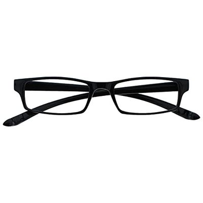OPULIZE Occhiali Da Lettura Nero Collo Lettori Uomo Donna Cerniere Molla R20-1 +1,50