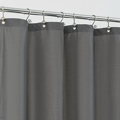 ALYVIA SPRING Doublure de Rideau de Douche en Tissu imperméable – Doublure de Douche en Tissu Doux et léger, 3 aimants inférieurs, qualité hôtelière et Lavable en Machine – Taille Standard 183 x 183