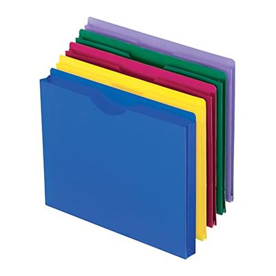 Pendaflex 50990 - Cartelline Trasparenti in Poliestere, Formato Lettera, Colori Assortiti, 10 per Confezione