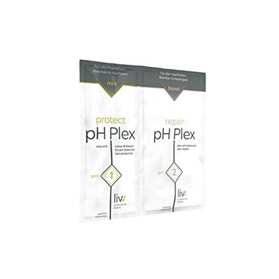 pH Plex 1 protect & 2 repair - Hair Care Set (7+15ml) for Protection & Repair with Colour, Decolouration and Bleach | Repairs damaged hair | For all hair types and professional results at home