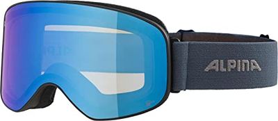 ALPINA Unisex - Adultos, SLOPE Q-LITE Gafas de esquí, black-dirtblue matt, One Size