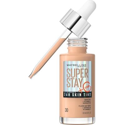 Maybelline Super Stay Skin Tint Foundation, With Vitamin C*, Foundation and Skincare, Long-Lasting up to 24H, Vegan Formula, Shade 30
