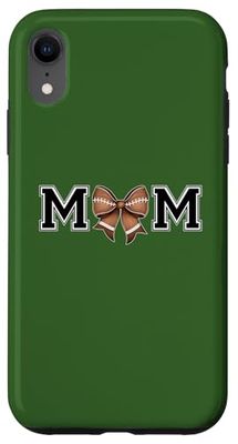 Letras de fútbol para mamá con lazo Carcasa para iPhone XR