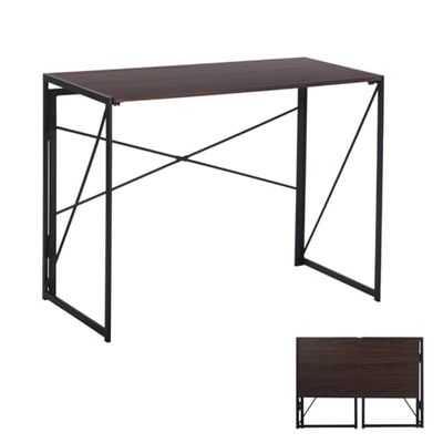 FurnitureR - Mesa Plegable para Ordenador (Tablero de Densidad Media, Tablero de Densidad Media y Metal), diseño portátil para Oficina en casa, Writing Workstation for Living Room, Bedroom, Dormitory