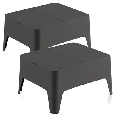 Shaf Set di 2 tavolini da Giardino Alaska, Antracite, Grigio, 2 unidades