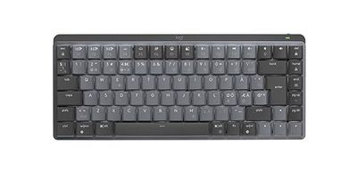 Logitech MX Mechanical Mini Tastiera Retroilluminata Wireless, Switch Tattili Silenziosi, Layout Scandinavo QWERTY - Grigio