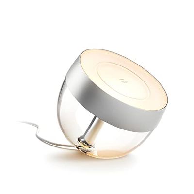Philips Hue Lampada Smart da Tavolo Iris, Luce Bianca e Colorata, Bluetooth, 8.2W, Argento