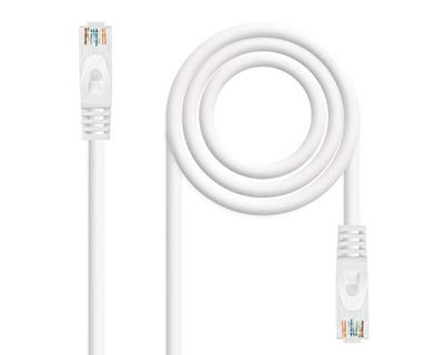 Netwerkkabel, 0,5 m, RJ45, UTP, Cat6a, AWG24, wit, ideaal voor snelle verbindingen en gegevensoverdracht