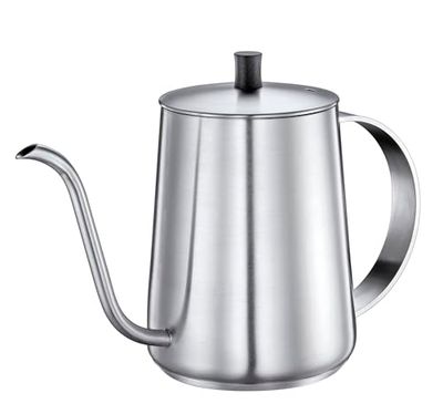 cilio Bollitore per brodo manuale ADRIA | acciaio inossidabile | collo di cigno | infusione precisa a mano di caffè e tè | fondo capsula Ø 9 cm | adatto a induzione | Contenuto: 900 ml/capacità