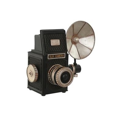 DECORACION METAL 26X16X24 CAMARA NEGRO
