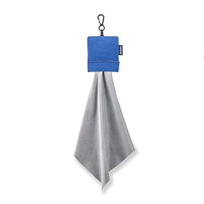 Carson Stuff-It Pro Microfiber Lens Doek Reinigingssysteem voor Bril, Smartphones, Tablets, Optiek, Lenzen, Camera's en meer, 8.0'' x 8.0'' - Blauw (SN-80BU)