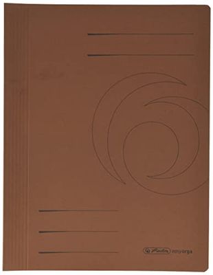 Herlitz 10900223 - Carpetas (10 unidades, A4, cartón), color marrón oscuro