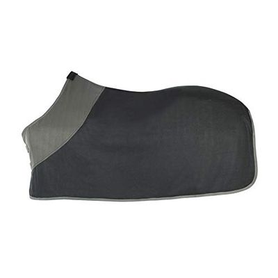 PFIFF Fleece Deken, 135 cm, zwart/grijs