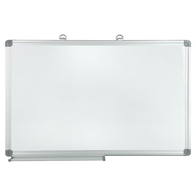 Idena 60043 Whiteboard, Met Aluminium Frame En Pennenbakje, 60 x 90 cm, 1 Stuk,Wit