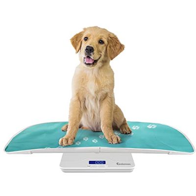 Adamson A50 Báscula para mascotas y bebés - Báscula digital para gatos, perros, conejos, cachorros, niños, adultos - Ideal para bebés prematuros - Hasta 100 kg