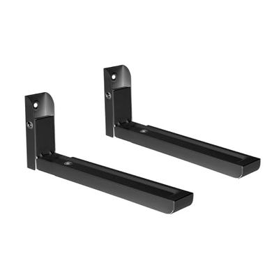 VoltShine Supporto per microonde Pieghevole Nero, Regolabile e Compatto; Ideale per Risparmiare Spazio e organizzare cucine.