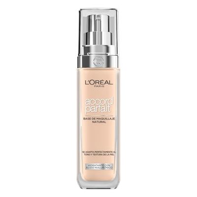 L'Oréal Paris Accord Parfait Base de Maquillaje con Acido Hialuronico 2R Vanille Rosé, 30ml
