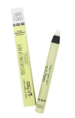 Beauty Made Easy Le Papier Moisturising Lip Balm LINDEN FLOWER. Plastic Free, Vegan, Biodegradable, 6g