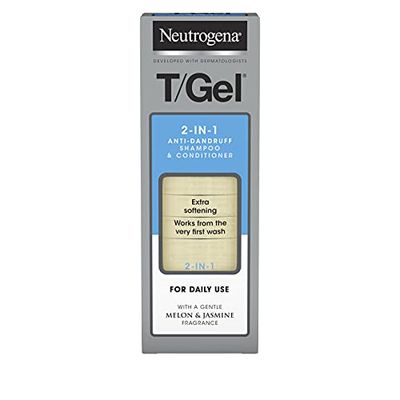 Neutrogena T/Gel 2 in 1 Anti-Dandruff Shampoo and Conditioner (1x 150ml), 2 in 1 Shampoo and Conditioner to Help Fight Dandruff From First Wash, Haircare for Soft, Shiny Healthy-Looking Hair