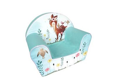 Knorrtoys 68352 Fawn Fauteuil pour Enfant, pour se détendre, Stable, Coton, Turquoise