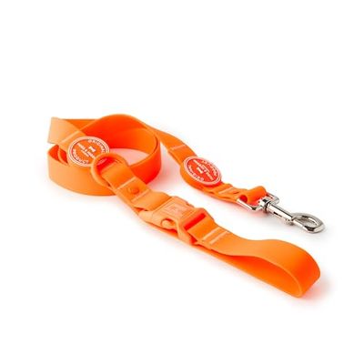 HUGO & HUDSON Laisse imperméable pour Chien, Laisse Anti-Odeur, Orange, 120 x 2,5 cm