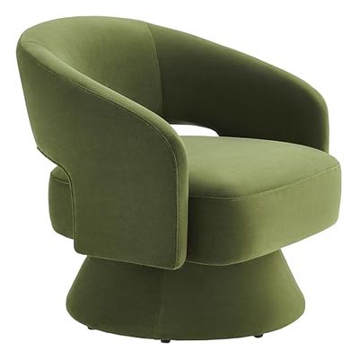 Kislot Swivel Accent Chair Armstoel, FSC-gecertificeerde stoffen barrel stoel voor woonkamer, slaapkamer
