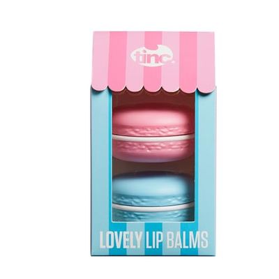 Set regalo balsamo labbra idratante Tinc, design Macaron profumato, blu, 2 pezzi