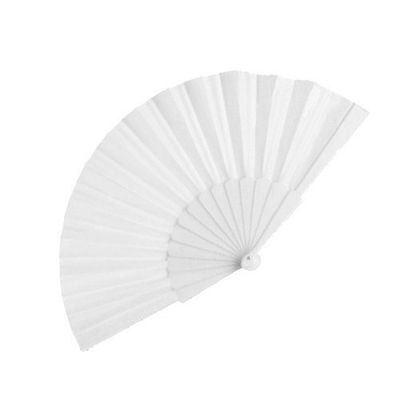 eBuyGB Opvouwbare handheld mooie handventilator bruiloft feest accessoire zakformaat ventilator voor huwelijkscadeau, feestartikelen, doe-het-zelf decoratie, zomervakantie, huisdecoratie, wit