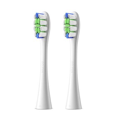 Oclean Testine di Ricambio Professional Clean W02, Adpt per tutte le spazzole elettriche oceaniche per adulti, Setole DuPont certificate dalla FDA, Testa a pennello a forma di W, 2 Pezzi, Bianco