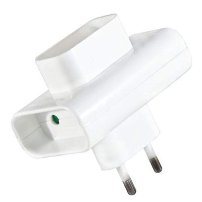 Electraline 531188 Triplite multikontaktadapter | 3 6A-kontakt, vit