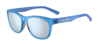 Tifosi Swank Single Lens Sunglasses: Classic design, durable and shatterproof for daily use, Crystal Sky Blue/Smoke Bright Blue