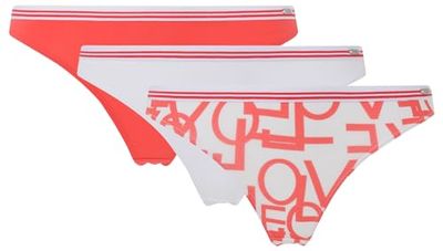 Pepe Jeans Classic 3P Love Thong Tanga, rood (Red), XL voor dames, rood, XL