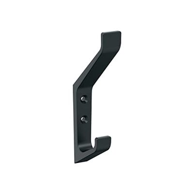 Amerock Emerge Contemporary - Gancho de pared decorativo de doble punta, color negro mate