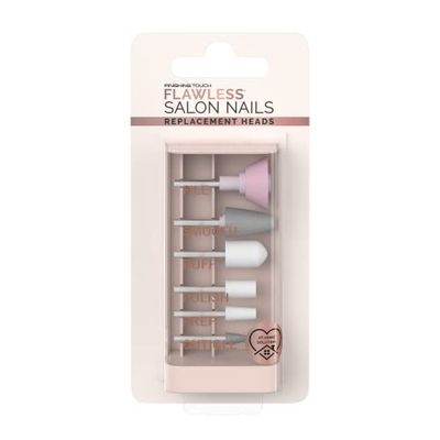 Finishing Touch Flawless Nails Replacement Heads, 6 x Premium Quality New Attachments for at Home Manicure and Pedicure System Tool, Precision Control – Set of 6
