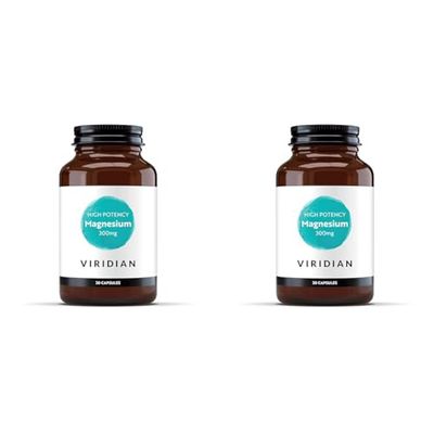 Viridian Magnesio de Alta Potencia 300mg - 30 Cápsulas (Paquete de 2)
