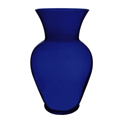Floral Supply Online Vase de Jardin de Printemps Bleu Cobalt de 26,7 cm et livret de Guide des Fleurs - Vase décoratif en Verre pour Arrangements Floraux, Mariages, décoration d'intérieur ou de