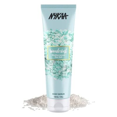 Wanderlust Body Scrub - Mediterranean Sea Salt by Nykaa Naturals for Women - 4.93 oz Scrub
