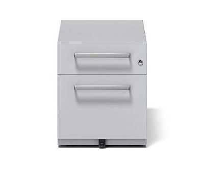 BISLEY Contenedor con Ruedas, con asa, 1 cajón Universal, 1 cajón HR, Metal, 645 Gris Claro, 77,5 x 42 x 49,5 cm