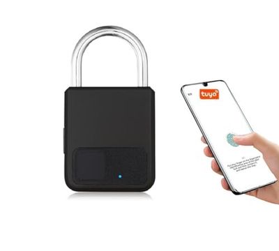 Blocco delle impronte digitali Withe chiave di backup, versatile per interni ed esterni in scuole, palestre, armadietti, cassetta degli attrezzi e bagagli serratura Bluetooth, cassetto, porta