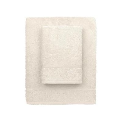zer0bed, Asciugamani Bagno Panna Avorio, Set 2 Asciugamani Bagno, Asciugamano Viso, Asciugamano Bidet, Tinta Unita, Panna Avorio, 100% cotone, Set 2 pezzi