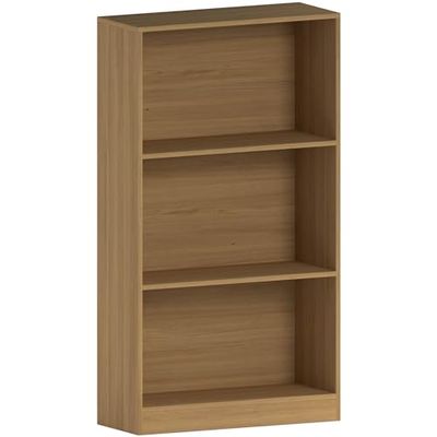 Vida Designs Cambridge - Prateleira média de 3 níveis, de madeira de carvalho, unidade de armazenamento para escritório, sala de estar, 108 x 60 x 24 cm