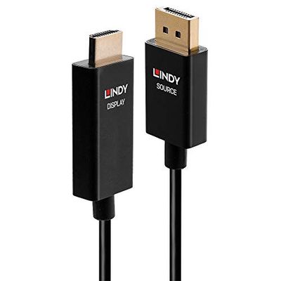 LINDY - Cavo Active DisplayPort a HDMI con HDR, 1 m