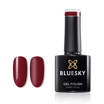 Bluesky Smalto Per Unghie Gel, Red Sky Night, A80, Rosso, Buio (Per Lampade Uv E Led) - 10 Ml