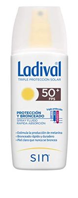 Ladival Crema solare protezione e abbronzatura spray Fps50+, bianco, 150 millilitri